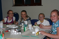 Girls from north Belfast area taking part in the project at the Blue House, a Youth for Christ Centre.